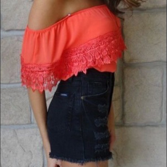 Neon Off the Should Top - Picture 2 of 5